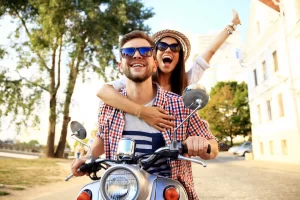 couple smiling with their bright smiles